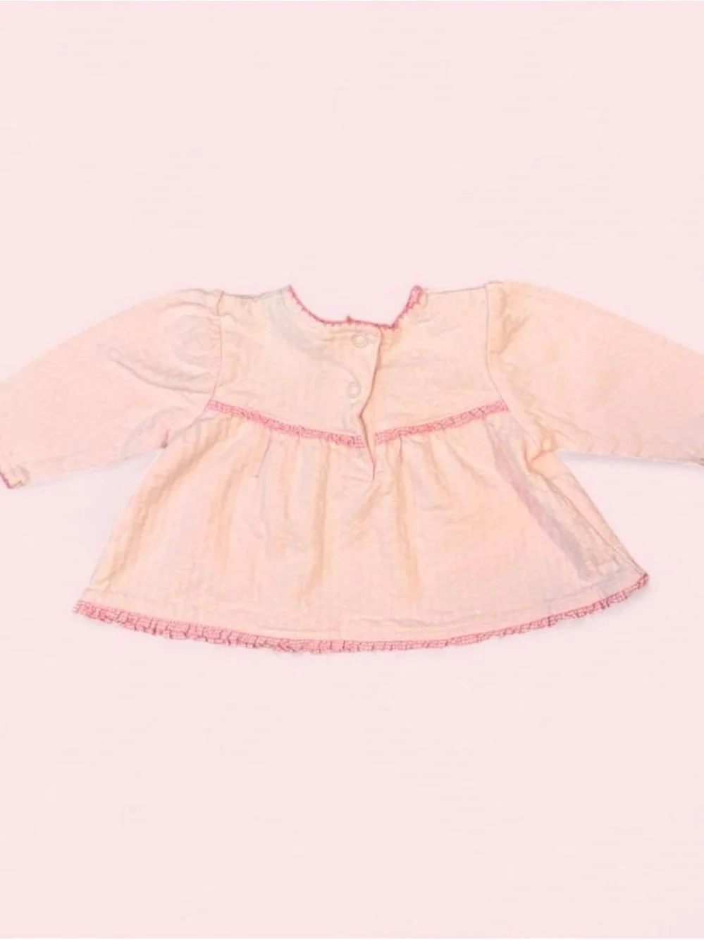 Vintage Vitamin Baby Pink Floral Two-Piece outfit set